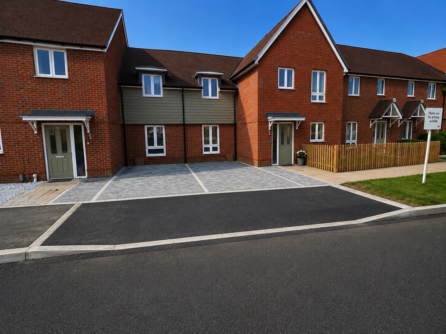 Dropped kerb and vehicle access installed by Irvine Surfacing in Basingstoke